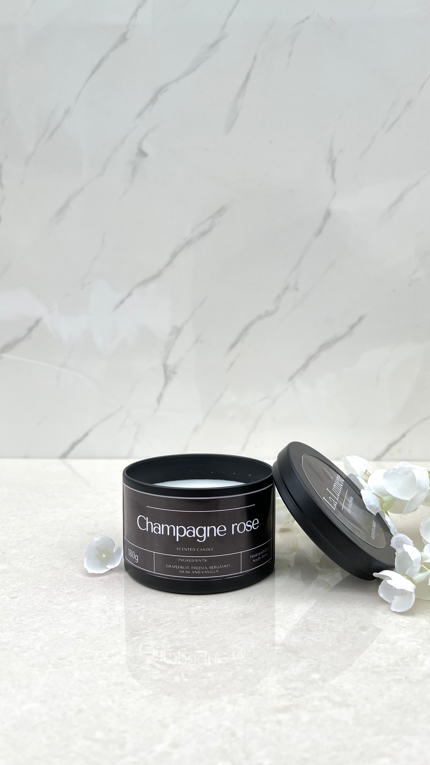 Champagne Rose small candle (180g)